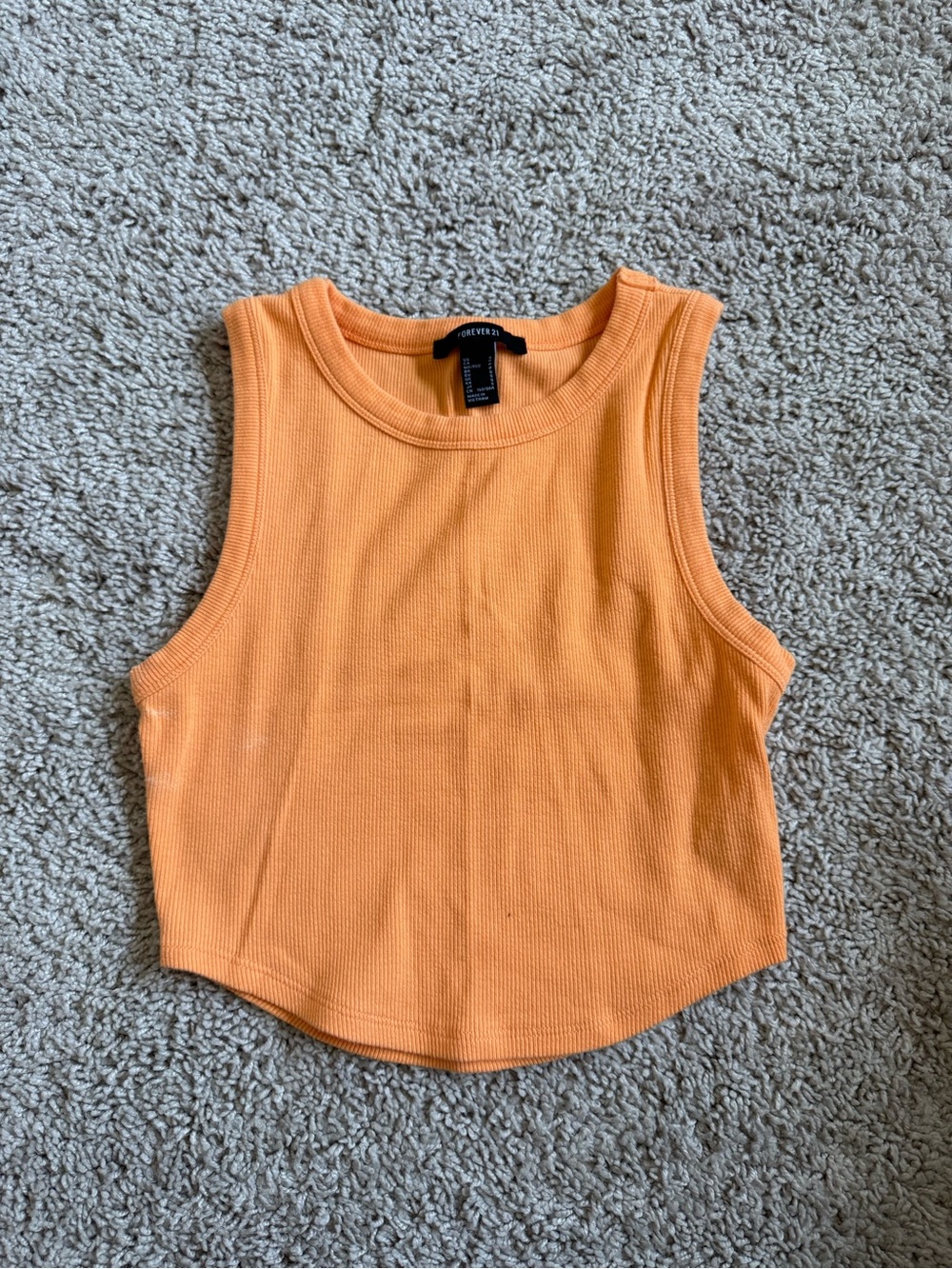Orange cropped tank